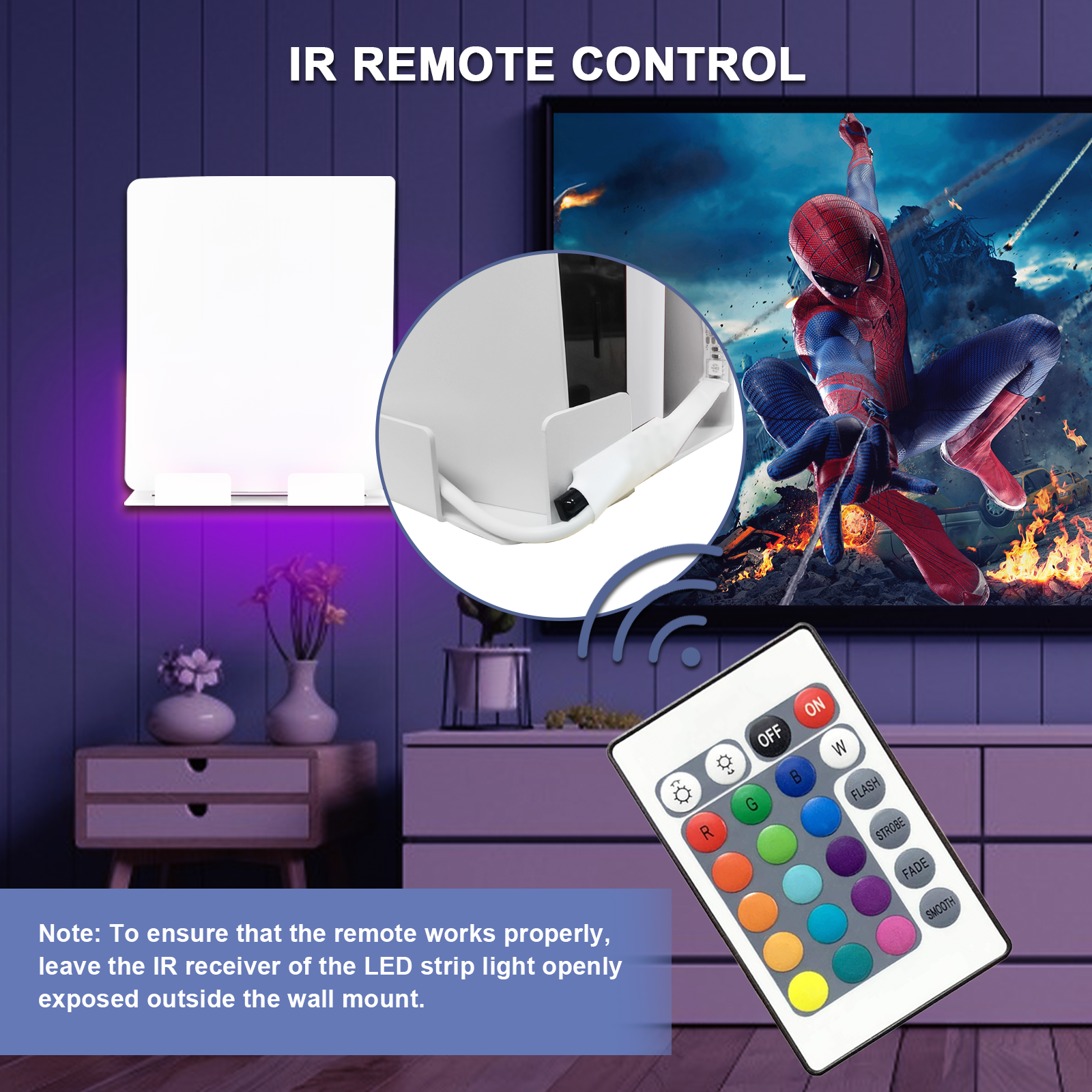 nexigo-ps5-wandhalterung-set-mit-rgb-led-licht image 3