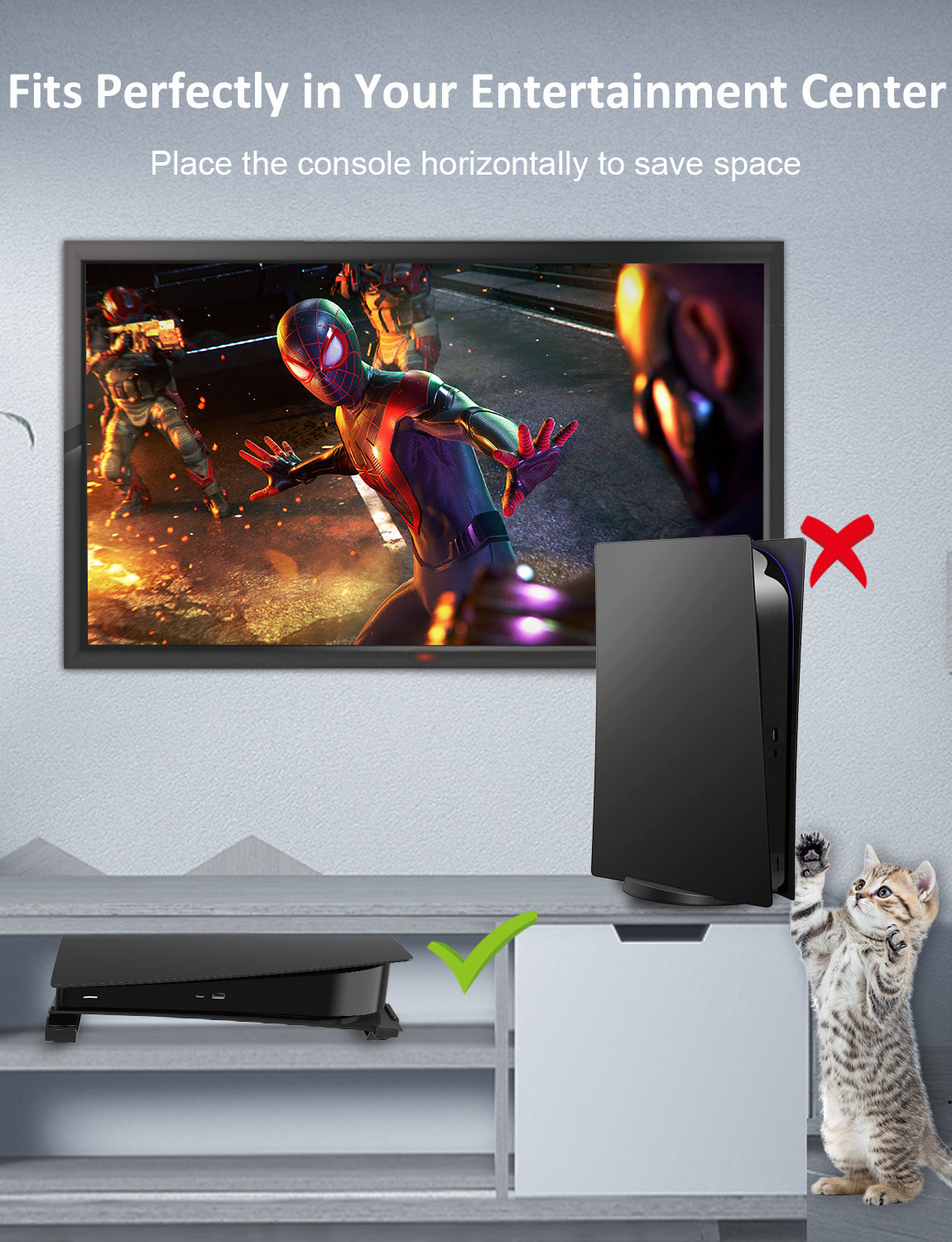 nexigo-ps5-horizontal-stand-mit-controller-charger image 3