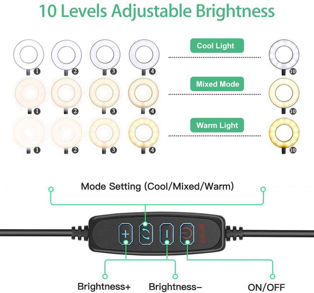 nexigo-3-5-zoll-led-selfie-ringlicht-f-r-webcam-und-streaming image 3