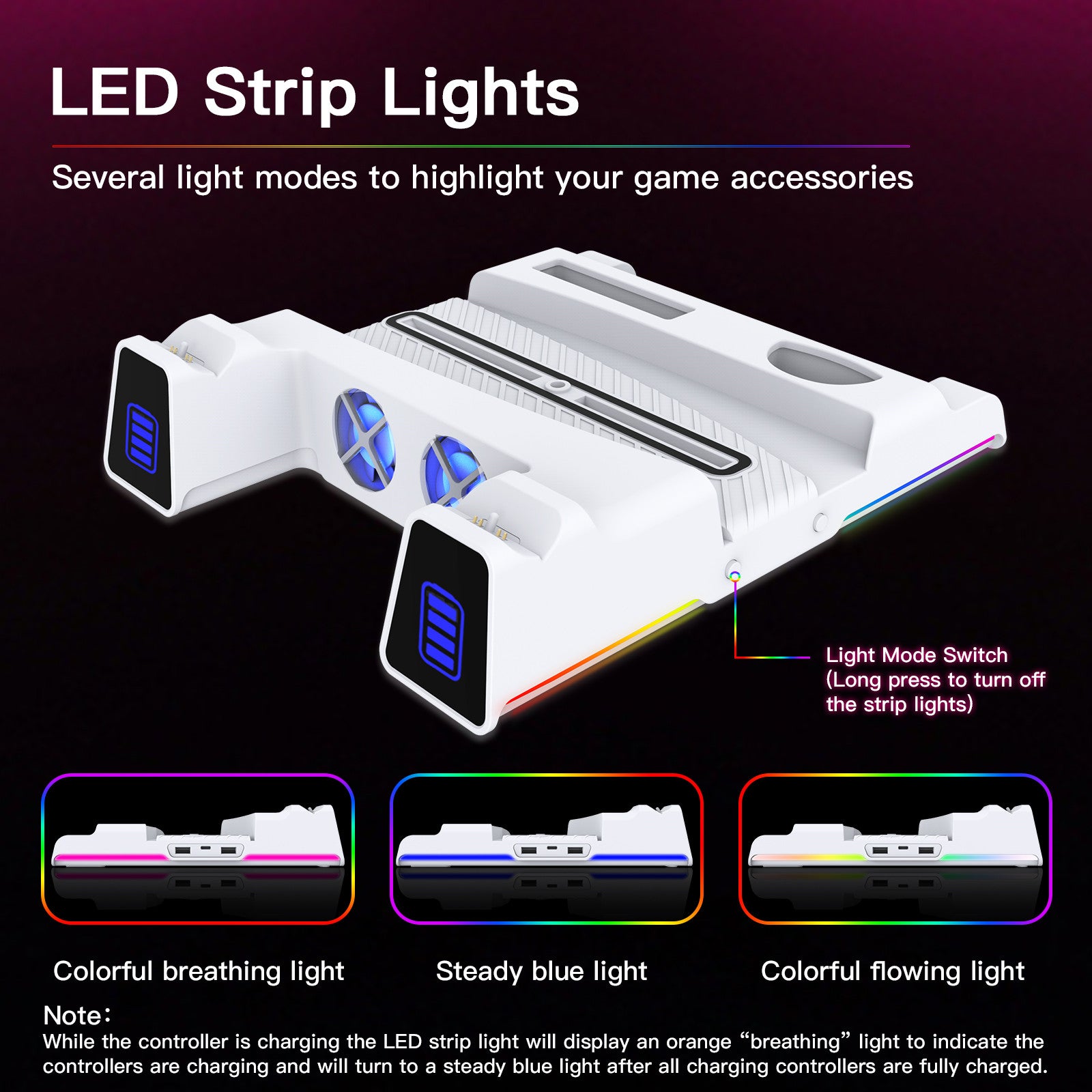 nexigo-ps5-cooling-stand-mit-rgb-strip-k-hler-st-nder-f-r-ps5 image 3
