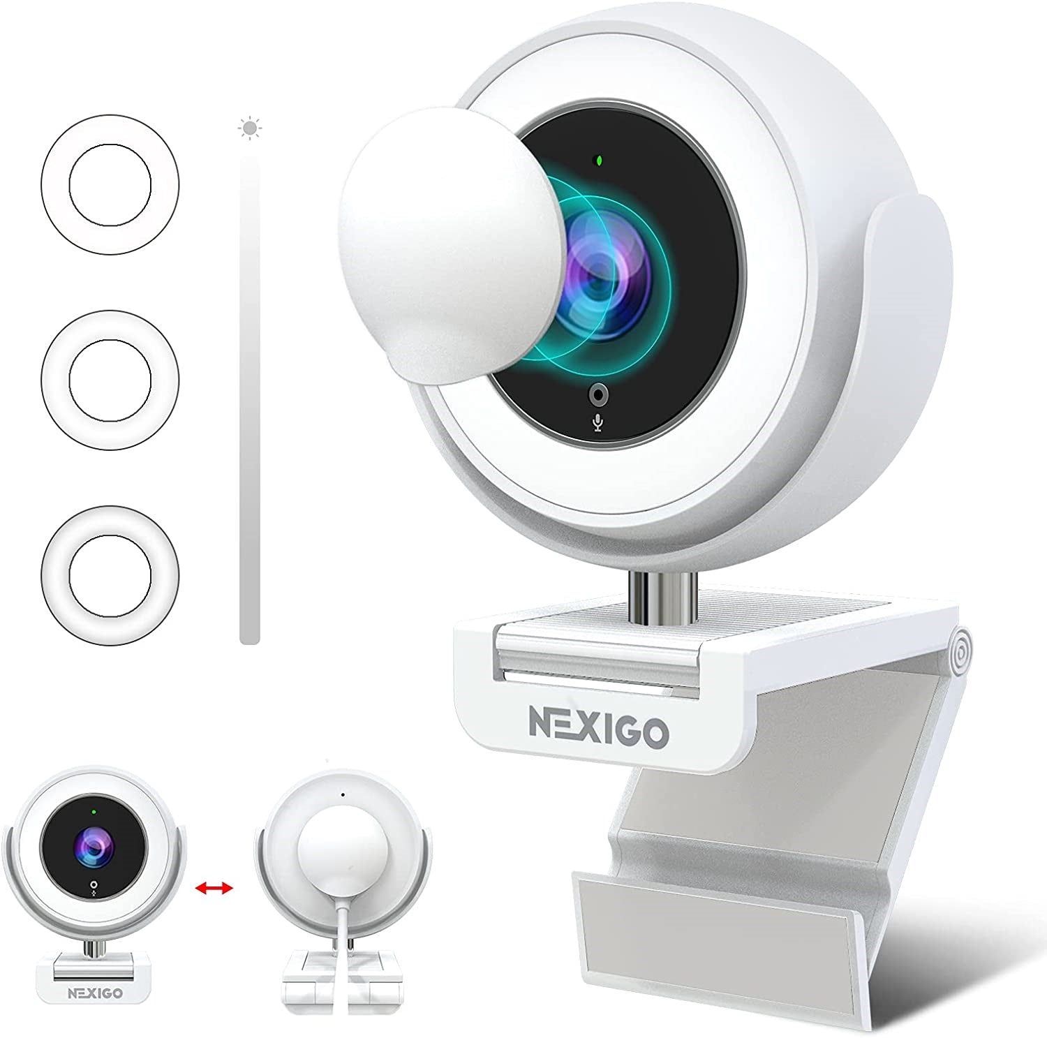 nexigo-n660e-webcam-mit-ringlicht-1080p-webcam image 2