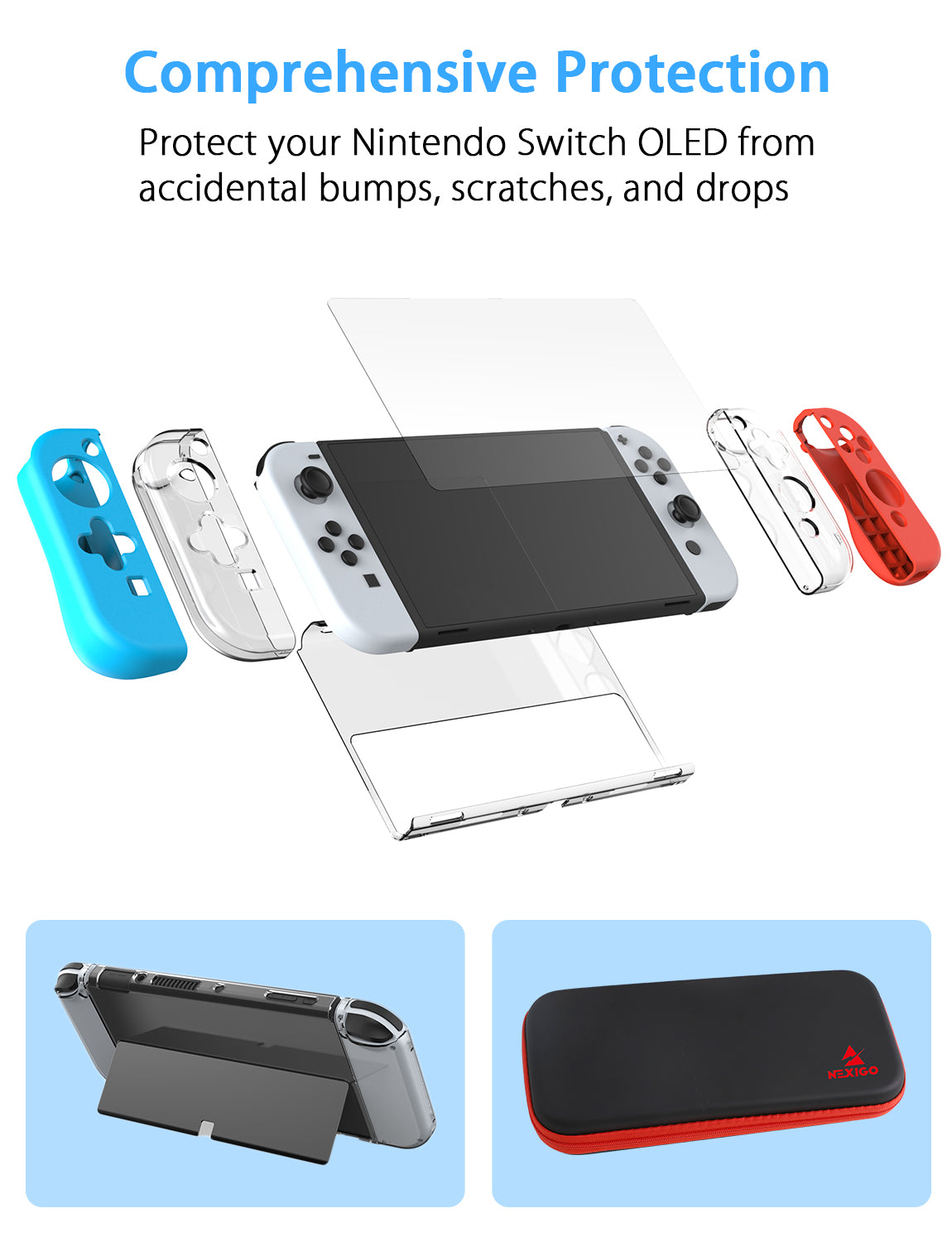 nexigo-tragetasche-zubeh-rkit-f-r-nintendo-switch-oled image 4