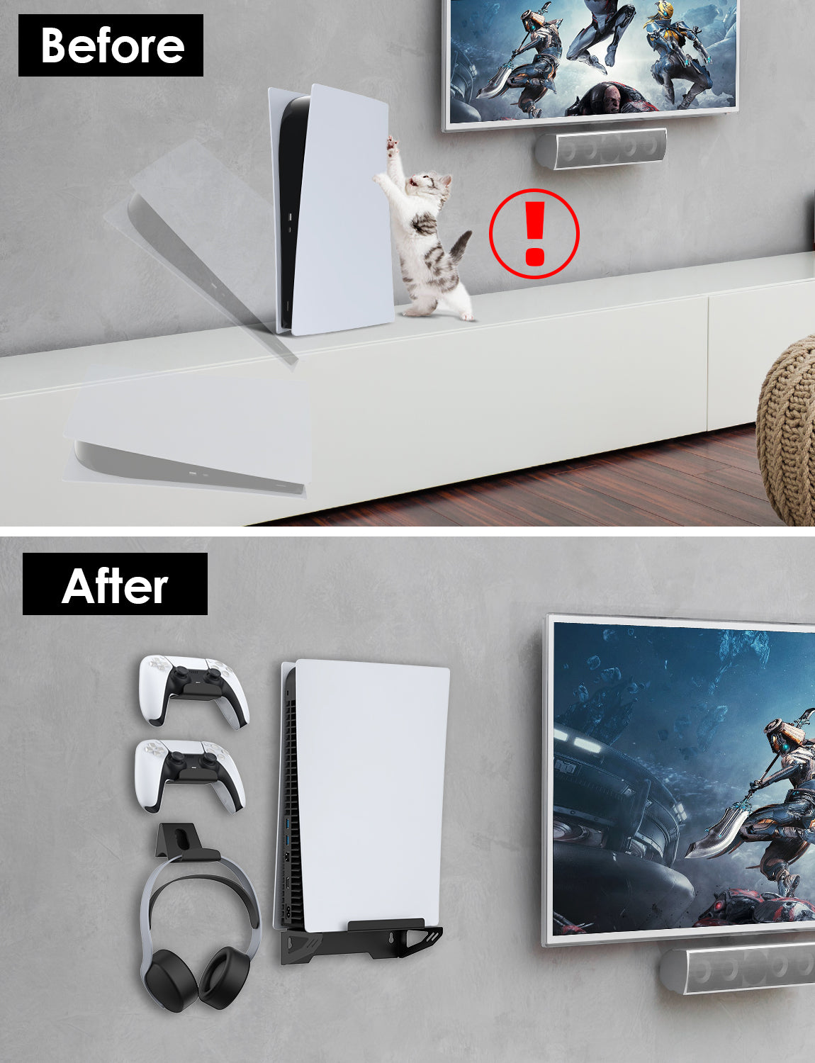 nexigo-wandhalterung-wall-mount-set-f-r-ps5 image 2