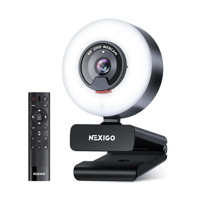 nexigo-n960e-plus-4k-webcam-mit-ringlicht-und-fernbedienung image 1