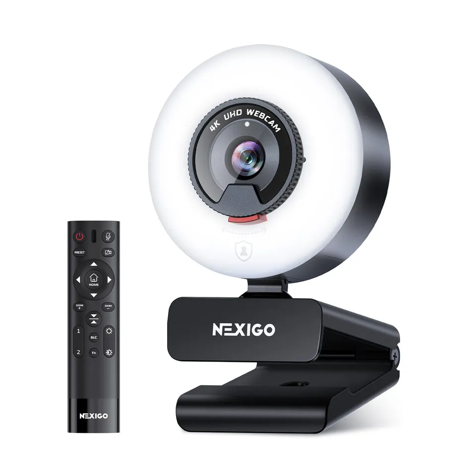 nexigo-n960e-plus-4k-webcam-mit-ringlicht-und-fernbedienung image 1