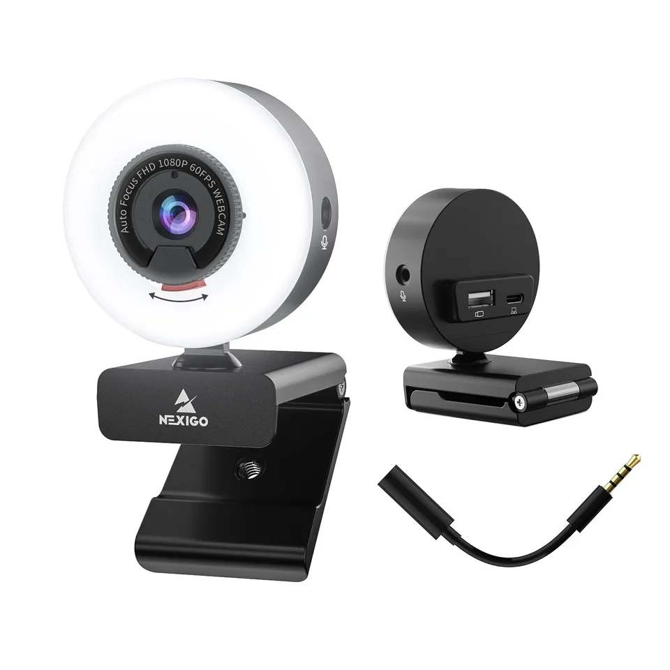 nexigo-n960e-pro-webcam-1080p-60fps-mit-ringlicht image 1