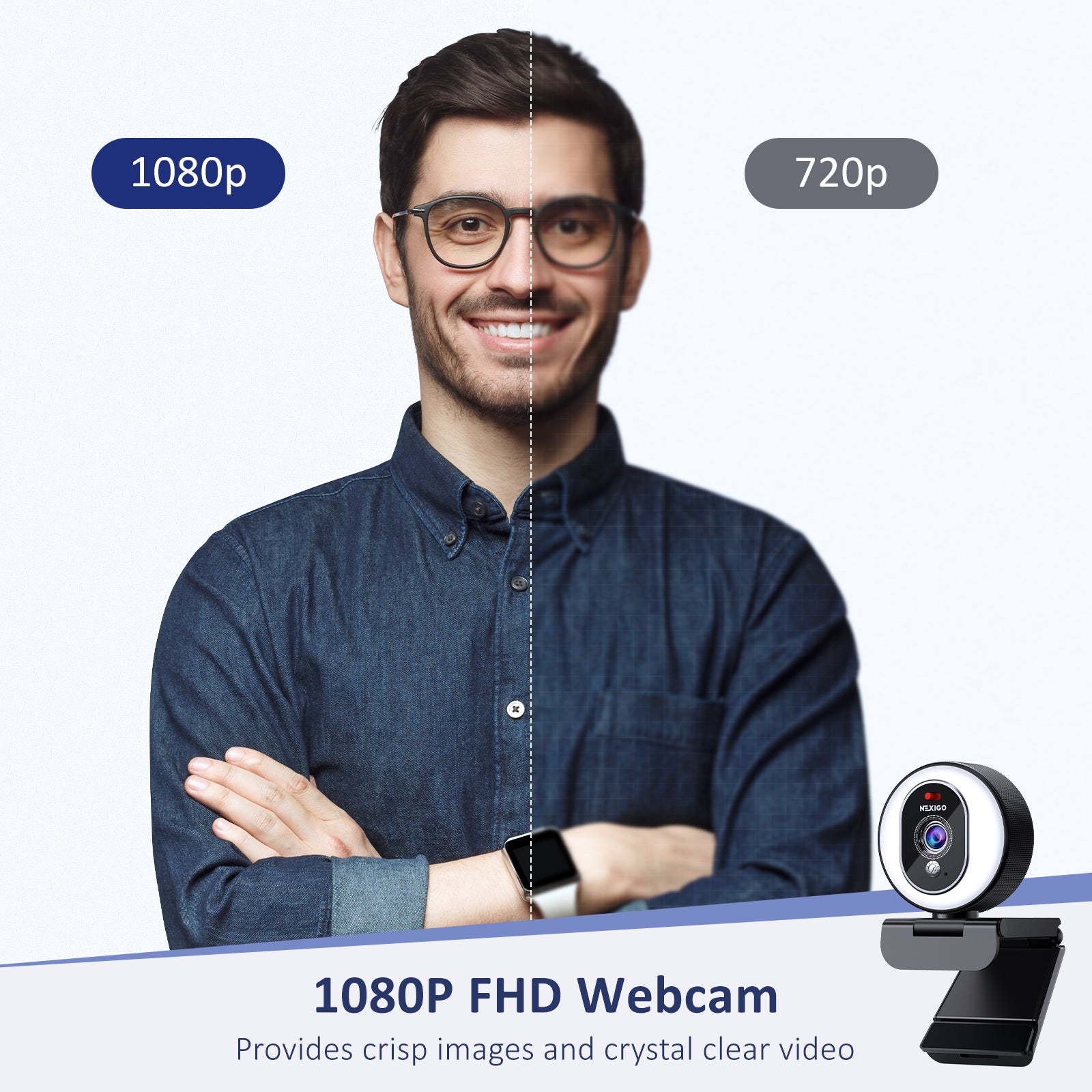 nexigo-n680e-webcam-full-hd-1080p-autofokus-ringlicht image 2