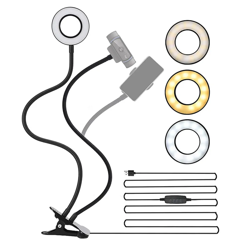 nexigo-3-5-zoll-led-selfie-ringlicht-f-r-webcam-und-streaming image 1