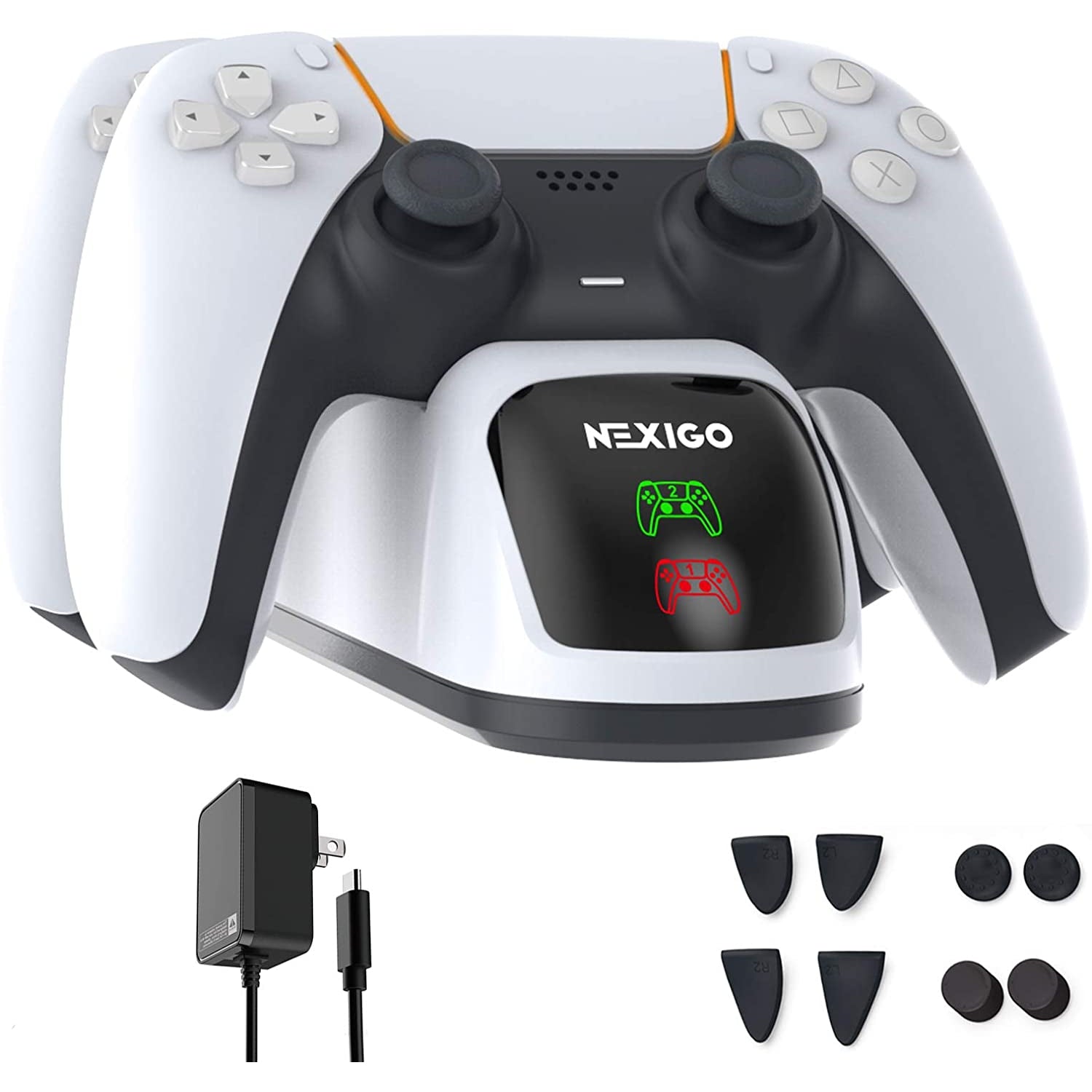 nexigo-ps5-controller-ladestation-mit-grip-trigger-kit image 1