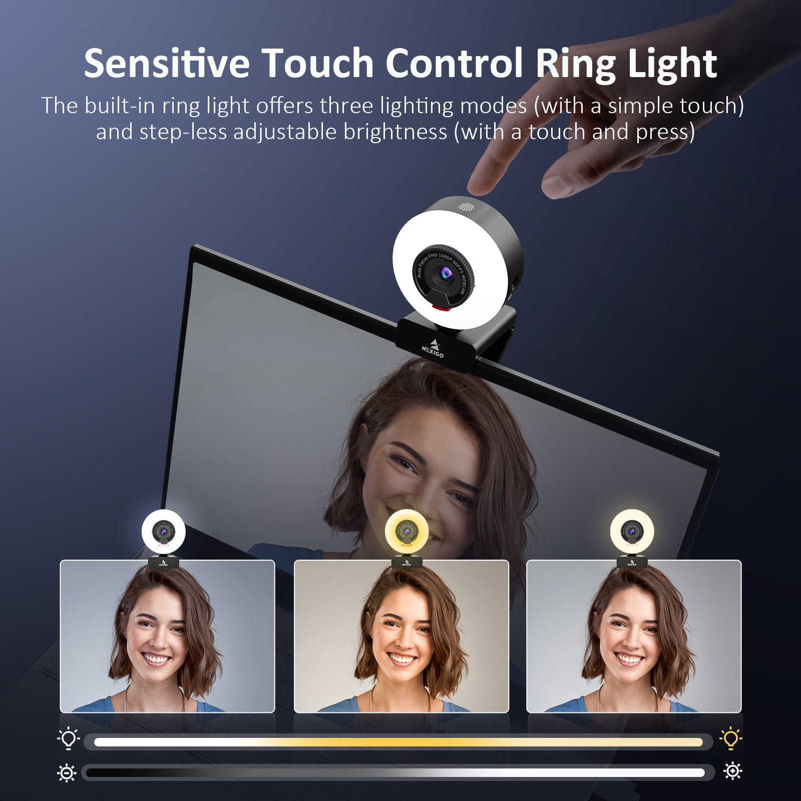 nexigo-n960e-pro-webcam-1080p-60fps-mit-ringlicht image 4