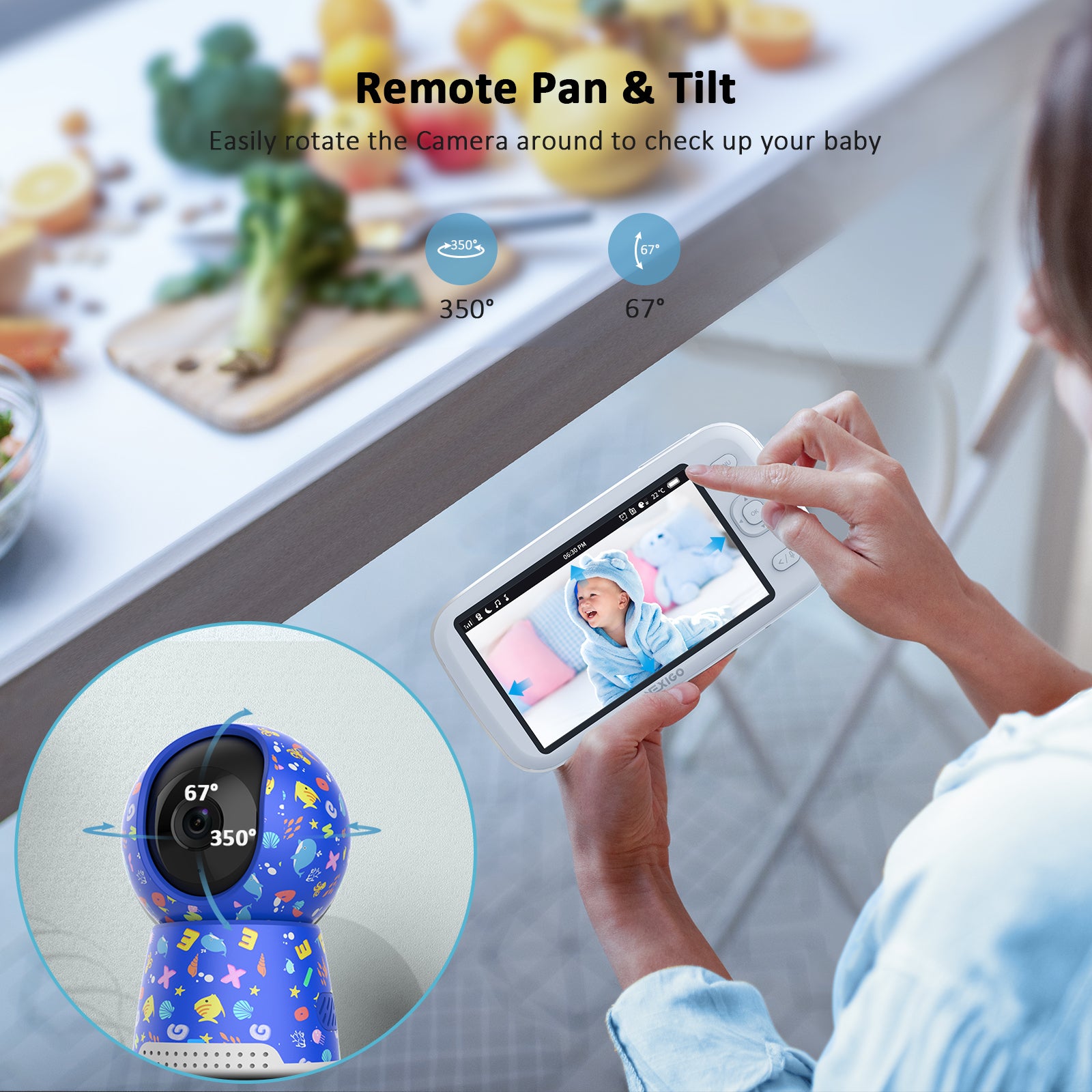 nexigo-b200-video-babyphone-mit-kamera-und-5-zoll-ips-split-screen image 6
