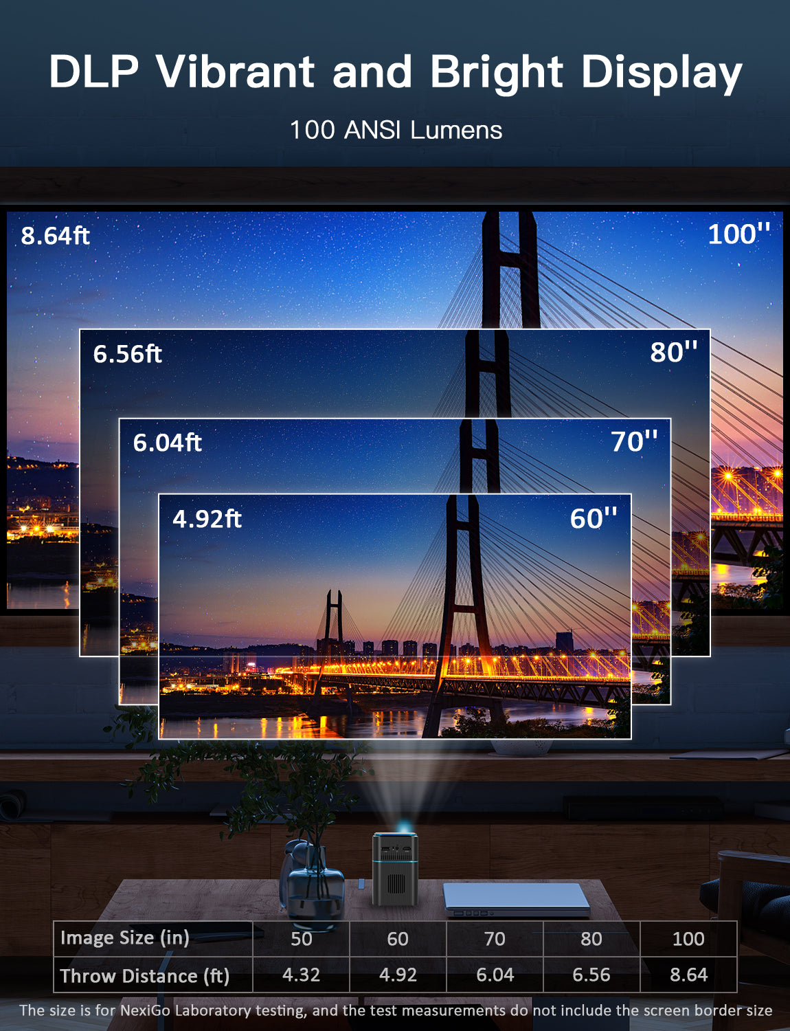 nexigo-pj01-mini-dlp-projektor-480p-mit-android-9-0 image 3