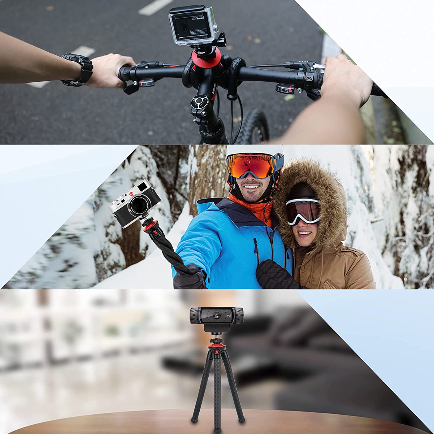 nexigo-flexible-tripod-stativ-f-r-kamera-handy-webcam image 4