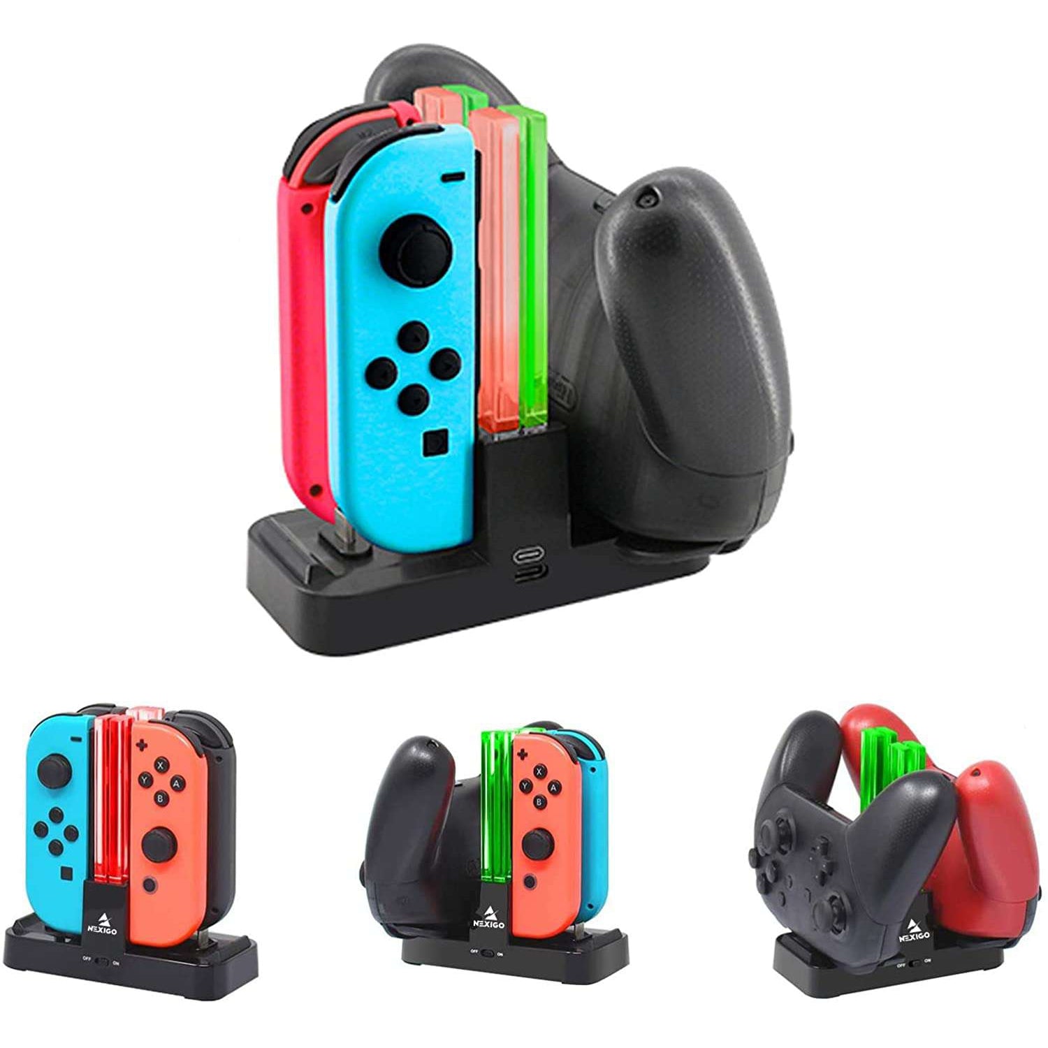 nexigo-ladedock-f-r-nintendo-switch-joy-con-pro-controller image 1
