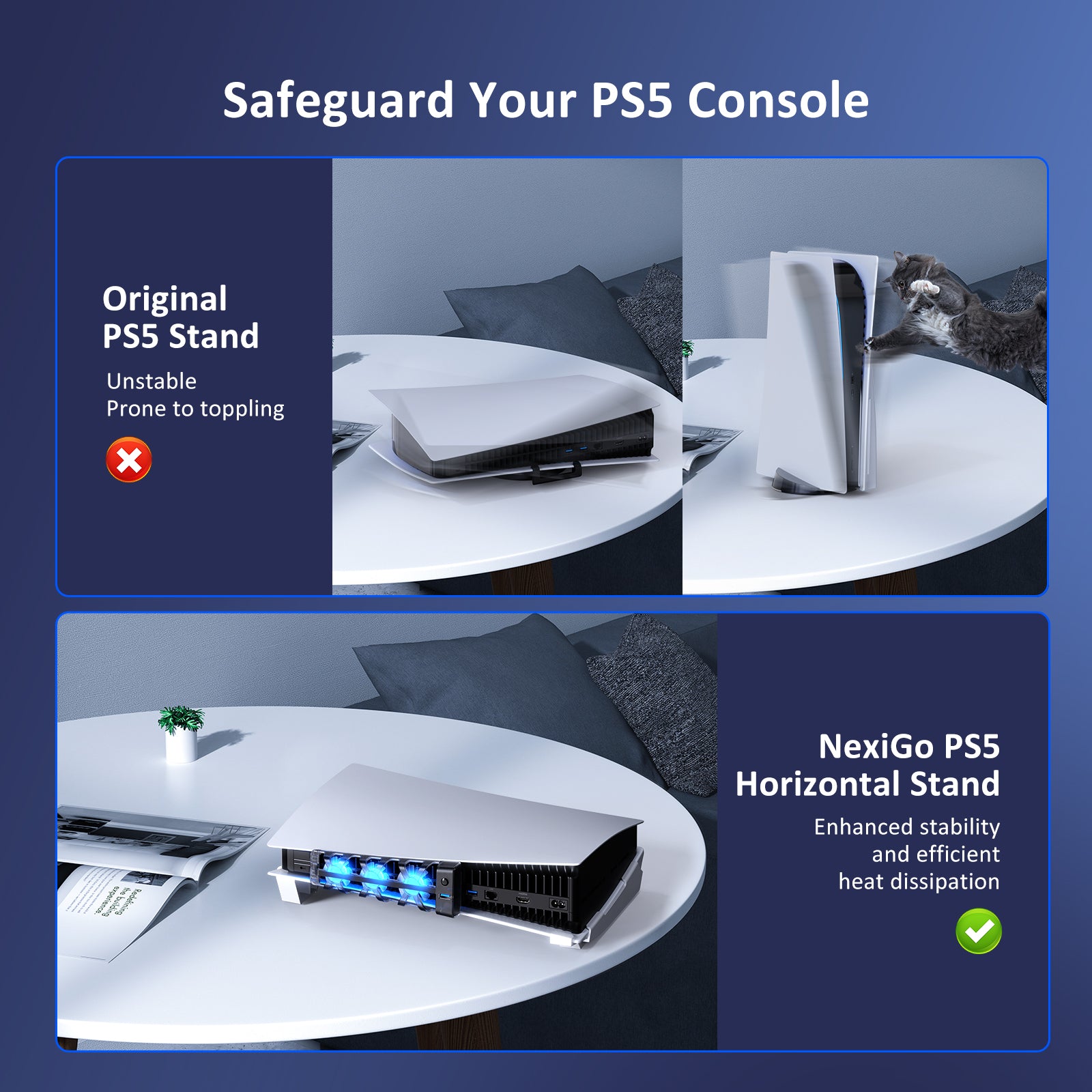 nexigo-horizontaler-standfu-mit-l-fter-f-r-ps5-ps5-slim image 6