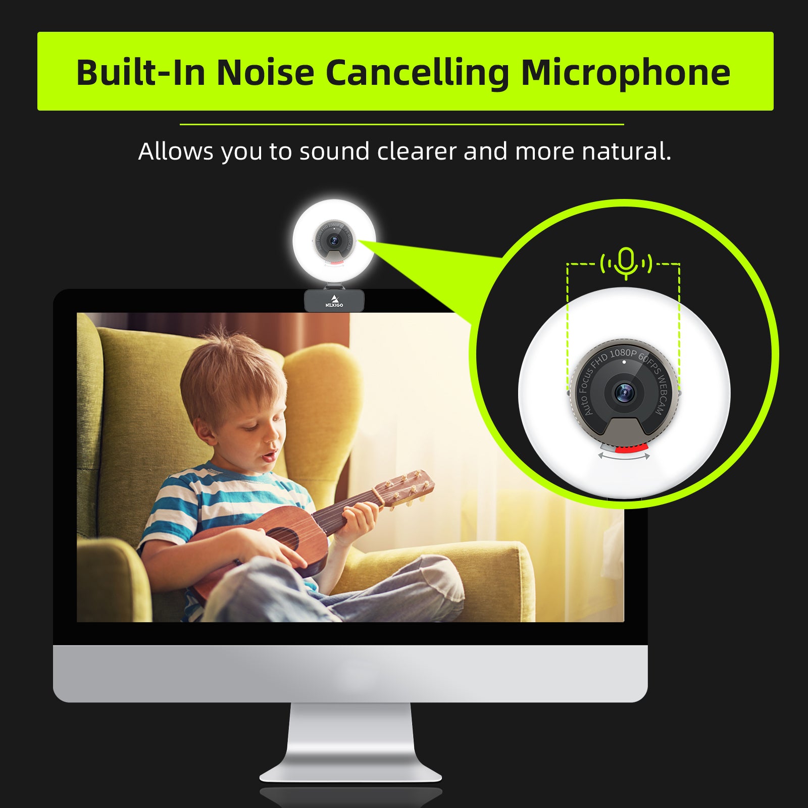 nexigo-n960e-streaming-webcam-1080p-60fps-mit-ringlicht image 5