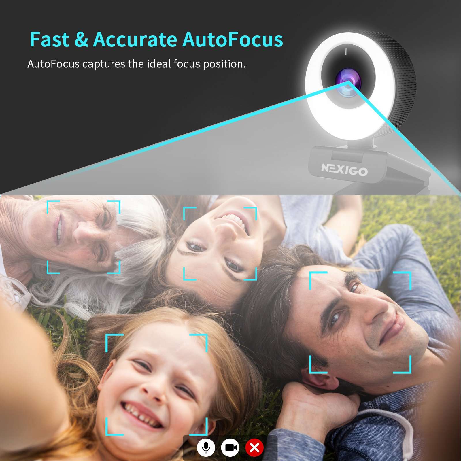 nexigo-n620e-webcam-1080p-60fps-mit-autofokus-und-ringlicht image 7
