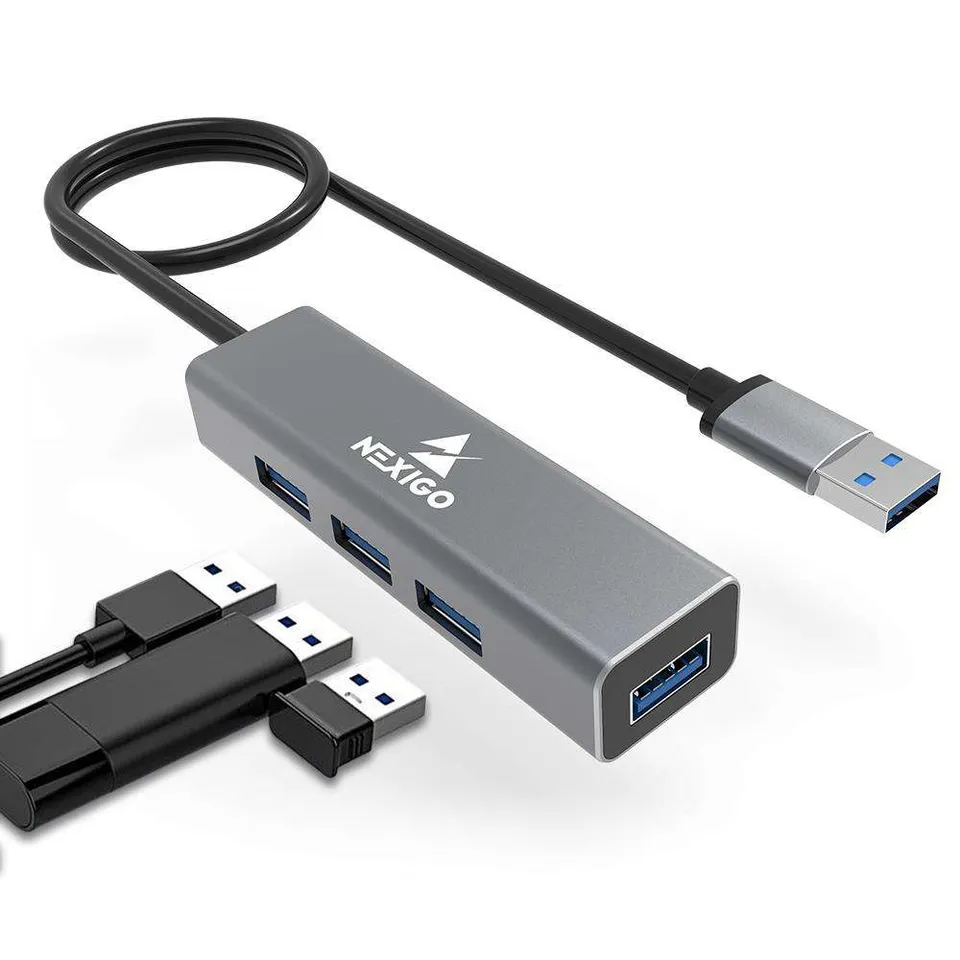 nexigo-4-port-aluminium-usb-3-0-hub-mit-5-gbps image 1