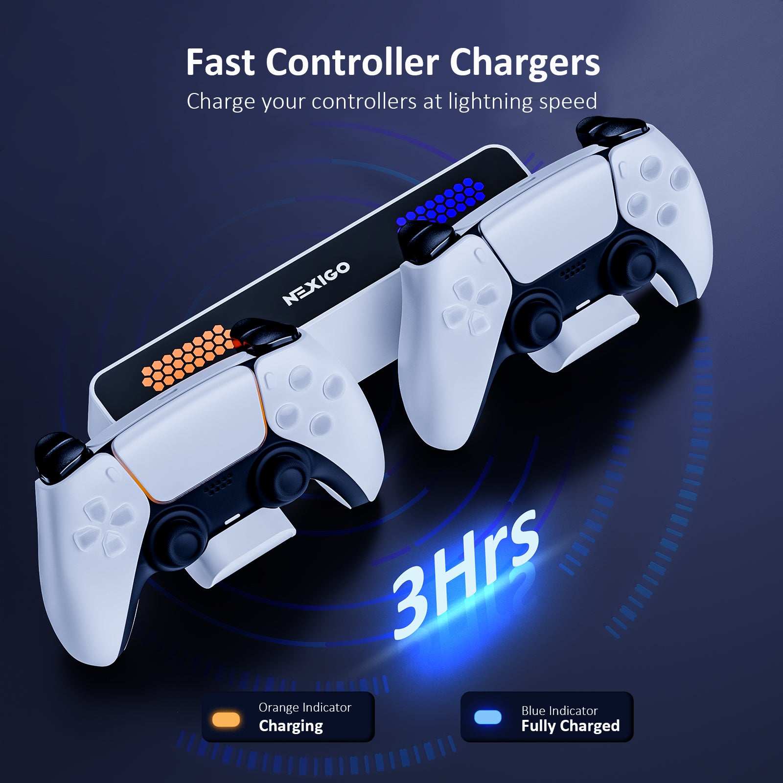 nexigo-wandhalterung-mit-controller-ladestation-f-r-ps5-disc-digital image 3