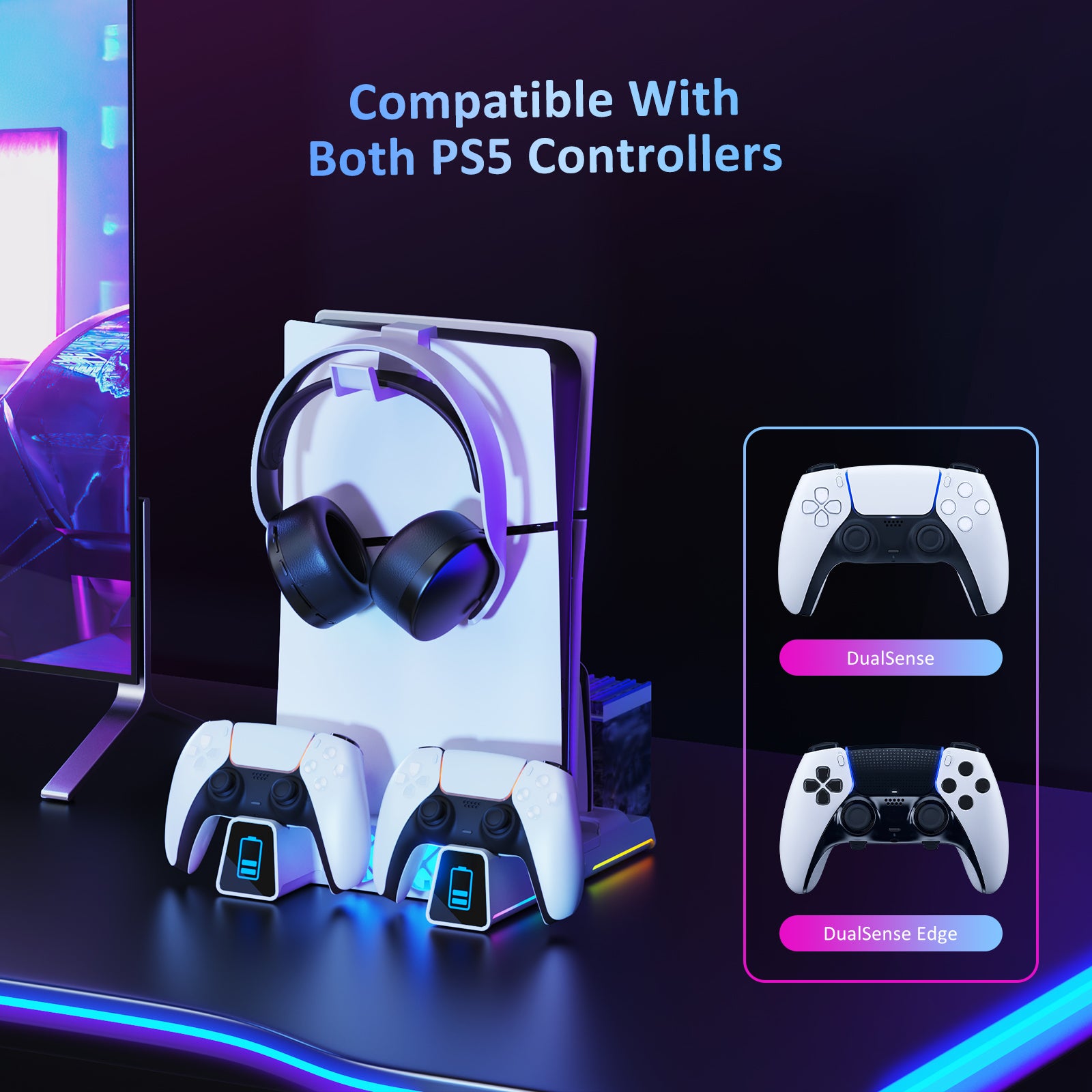 nexigo-ps5-slim-cooling-stand-mit-rgb-und-dual-ladestation image 6