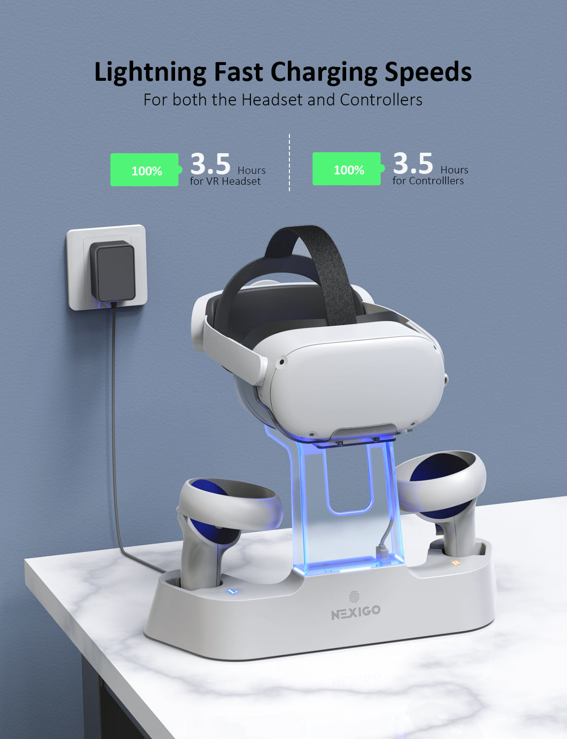 nexigo-quest-2-charging-dock-ladestation image 2
