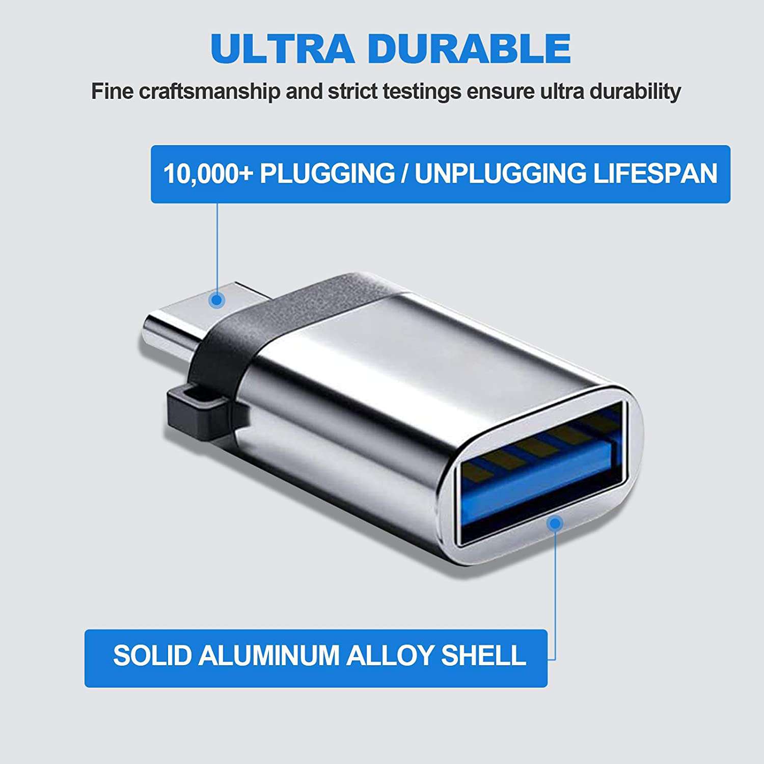 nexigo-usb-c-auf-a-adapter-silber-usb-3-0-5gbps image 3