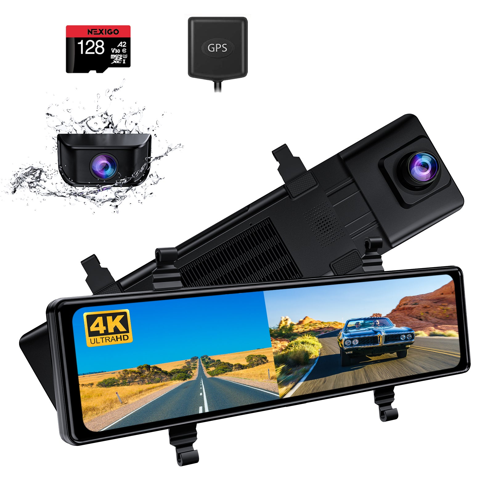 nexigo-d90-4k-mirror-dashcam-mit-dual-sony-sensoren image 1